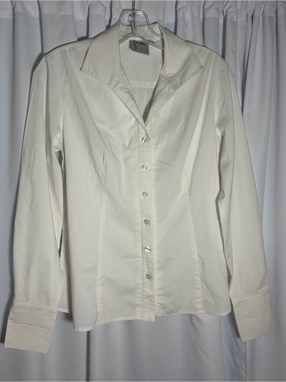FINLEY White Button Down Long Sleeve Shirt size XS